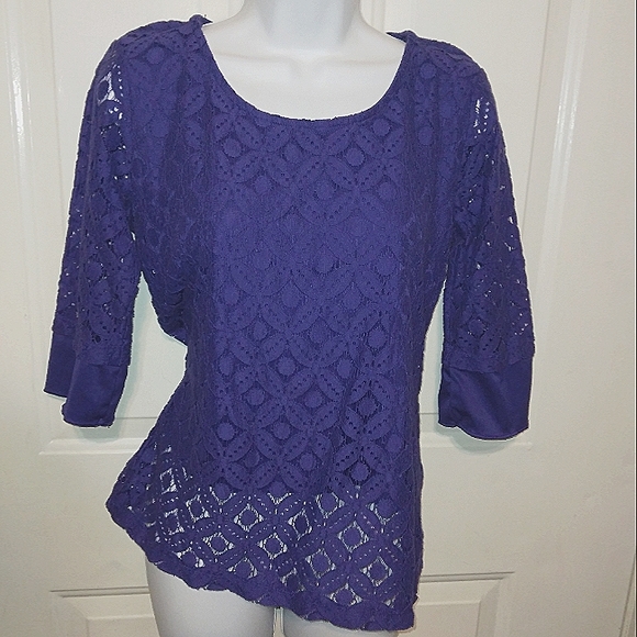 ☆Like New☆BANANA REPUBLIC☆Royal Purple lightweight Small Blouse☆ - Picture 1 of 12